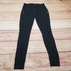 Zara Pants Womens Medium Black Joggers Track Pants W&B Collection Zipper Pockets